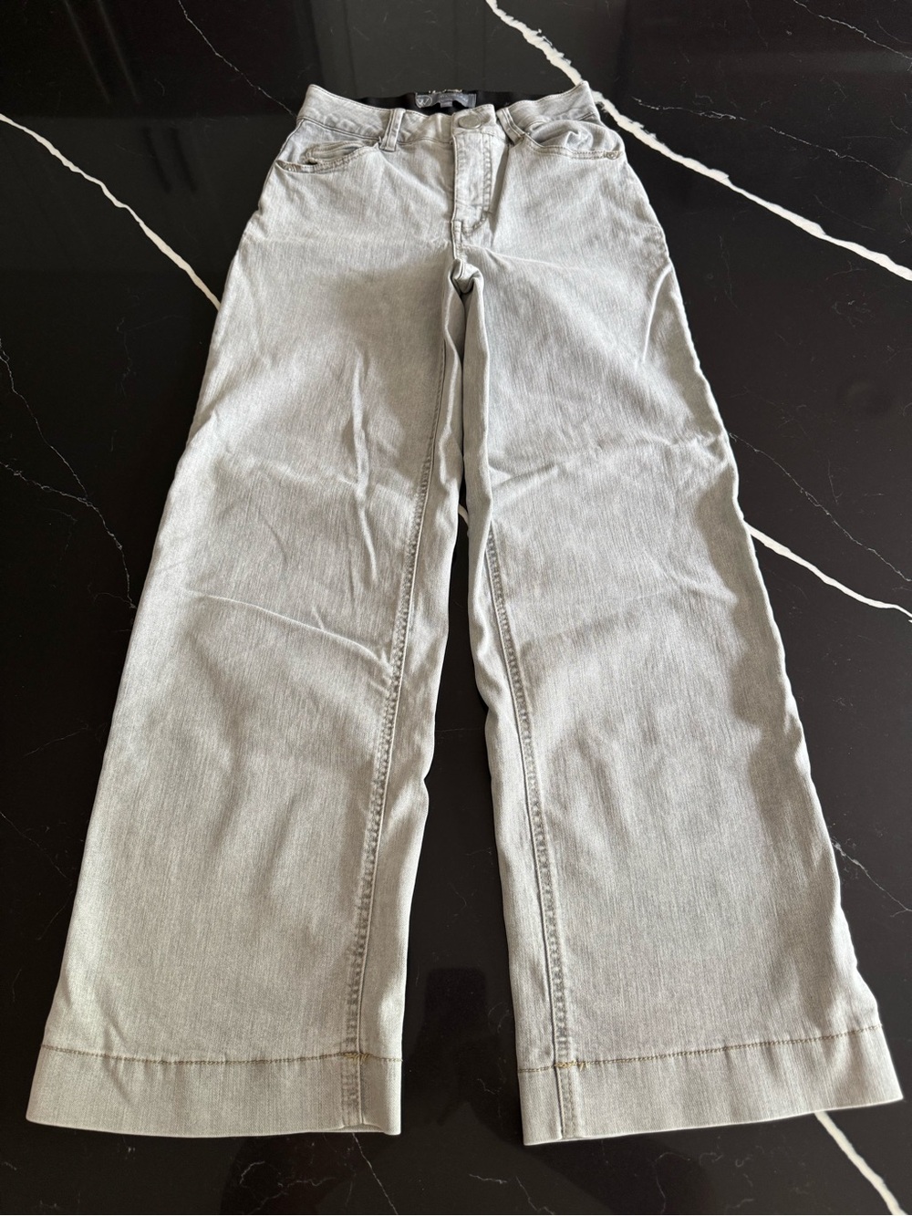 Wit & Wisdom Light Gray Wide Leg Jeans